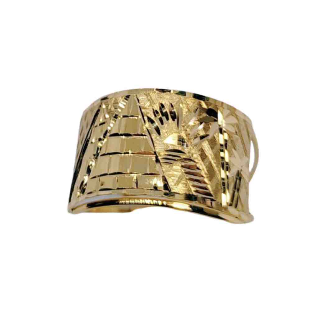 Anel Estampado Escrava Ouro Dourado ANX1060