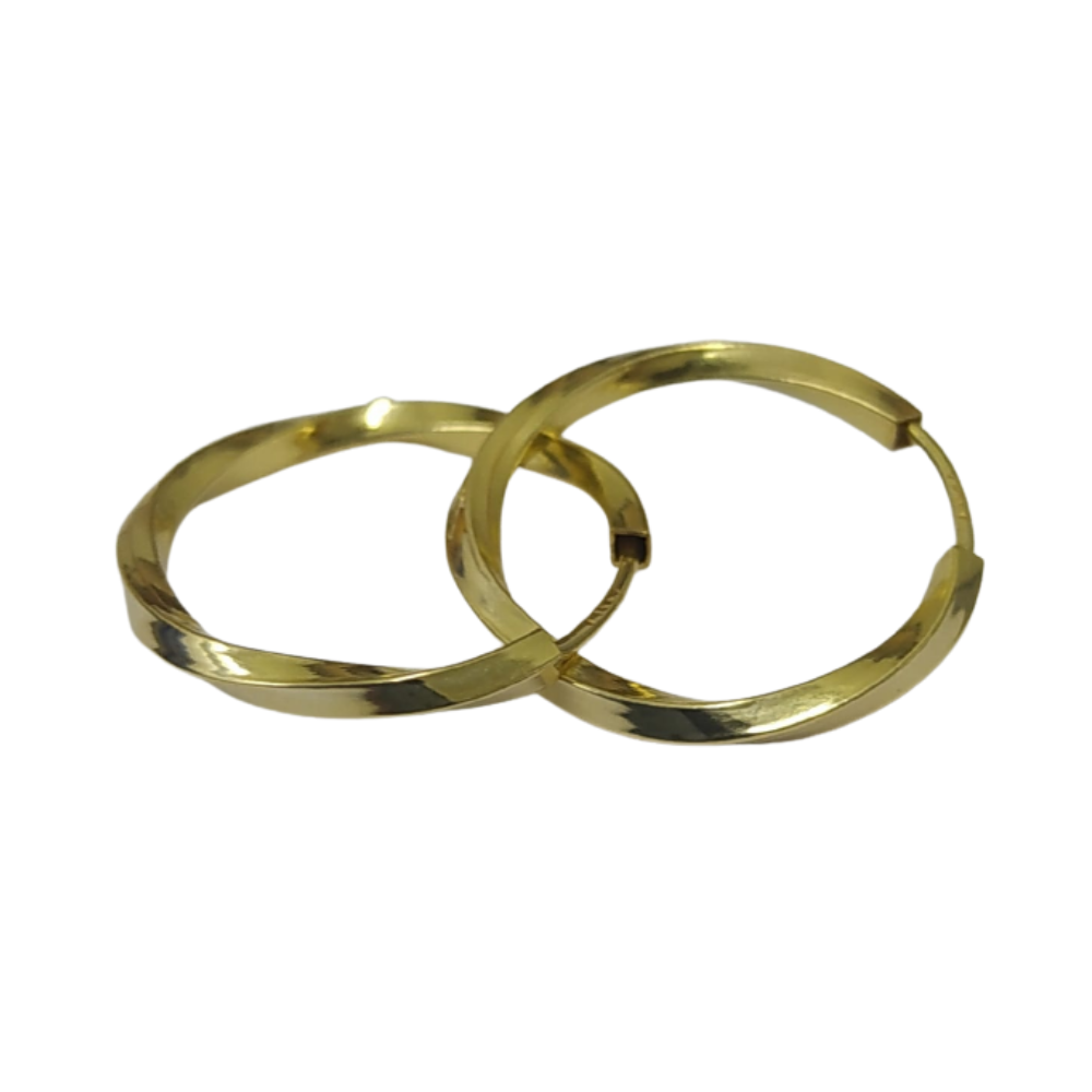 Brinco Argola Fio Torcido 11 mm Ouro Dourado BRX0641