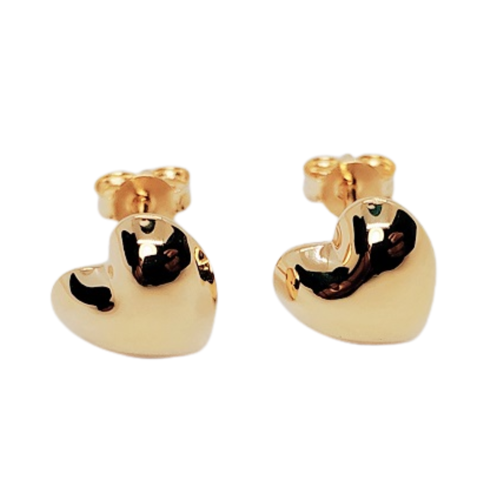 Brinco Coração Ouro Dourado BRX0423