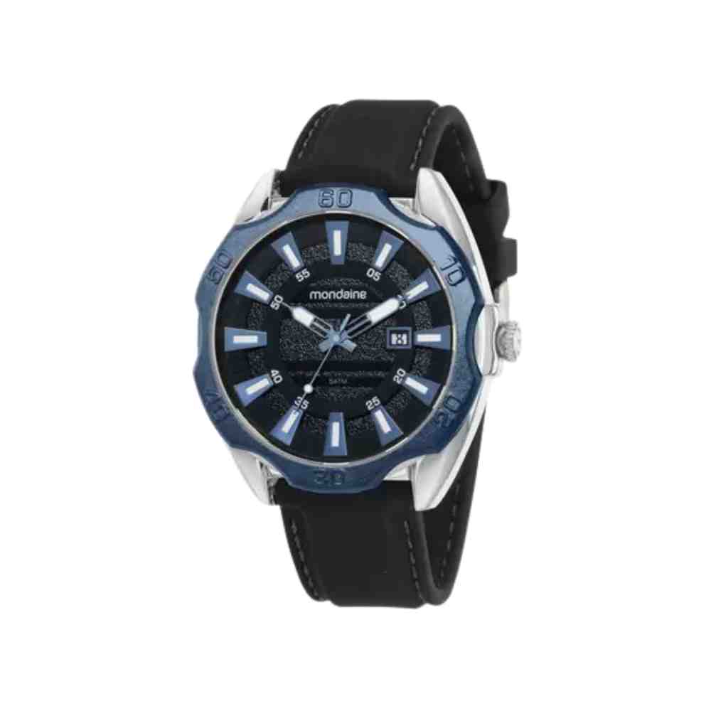 Relógio Azul e Preto Masculino Mondaine 32328GPMVOI3