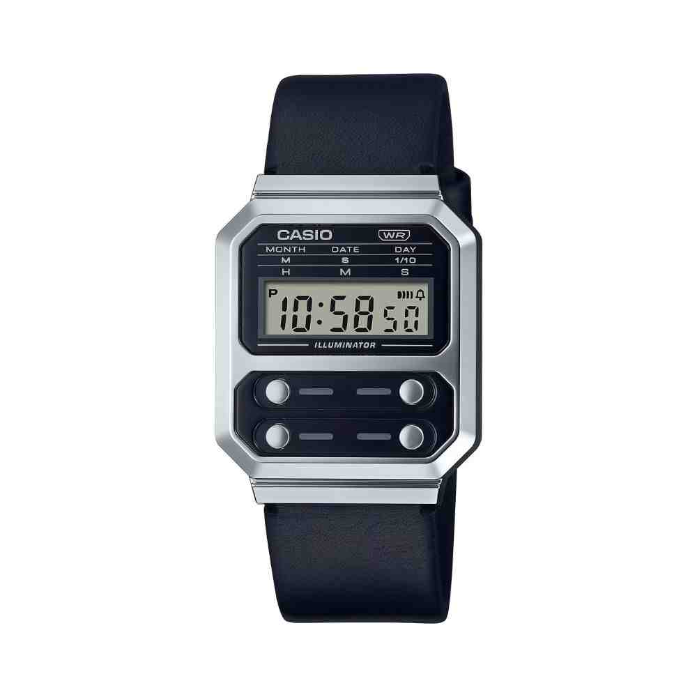 Relógio Prata e Preto Casio Vintage A100WEL-1A