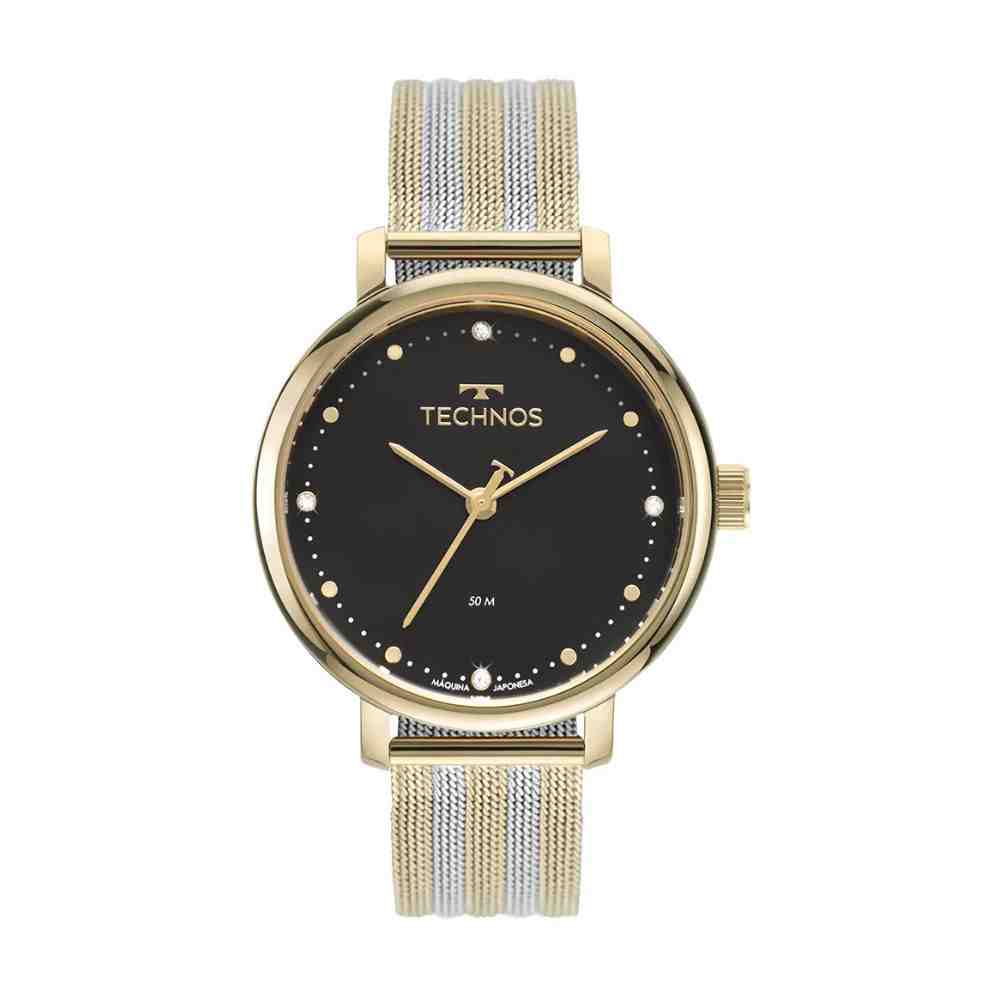 Relógio Technos Style Dourado e Prata Feminino 2035MSW/1P