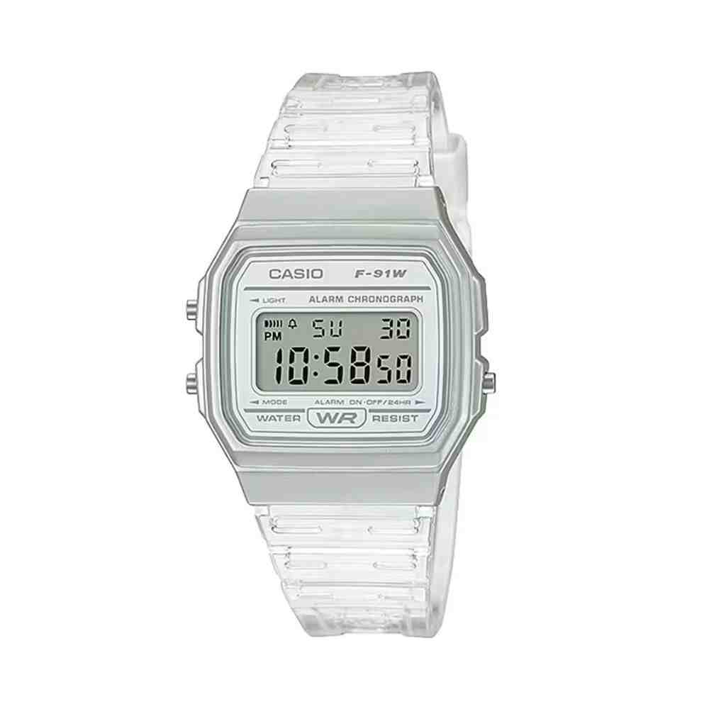Relógio Transparente Feminino Casio Standard F-91WS-7DF