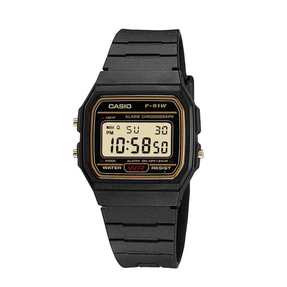 Relógio Preto Casio Vintage F-91WG-9QDF-BR