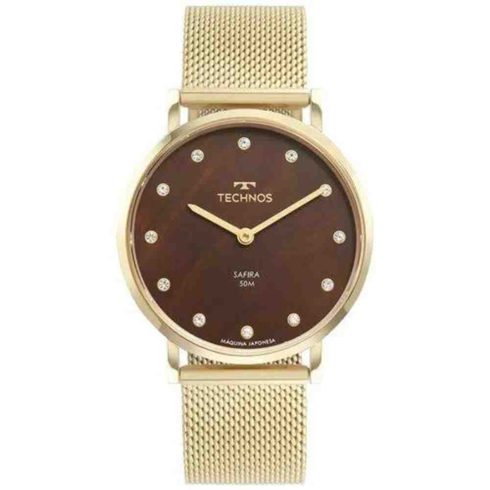 Relógio Dourado Feminino Technos Slim 2025LTU/1M