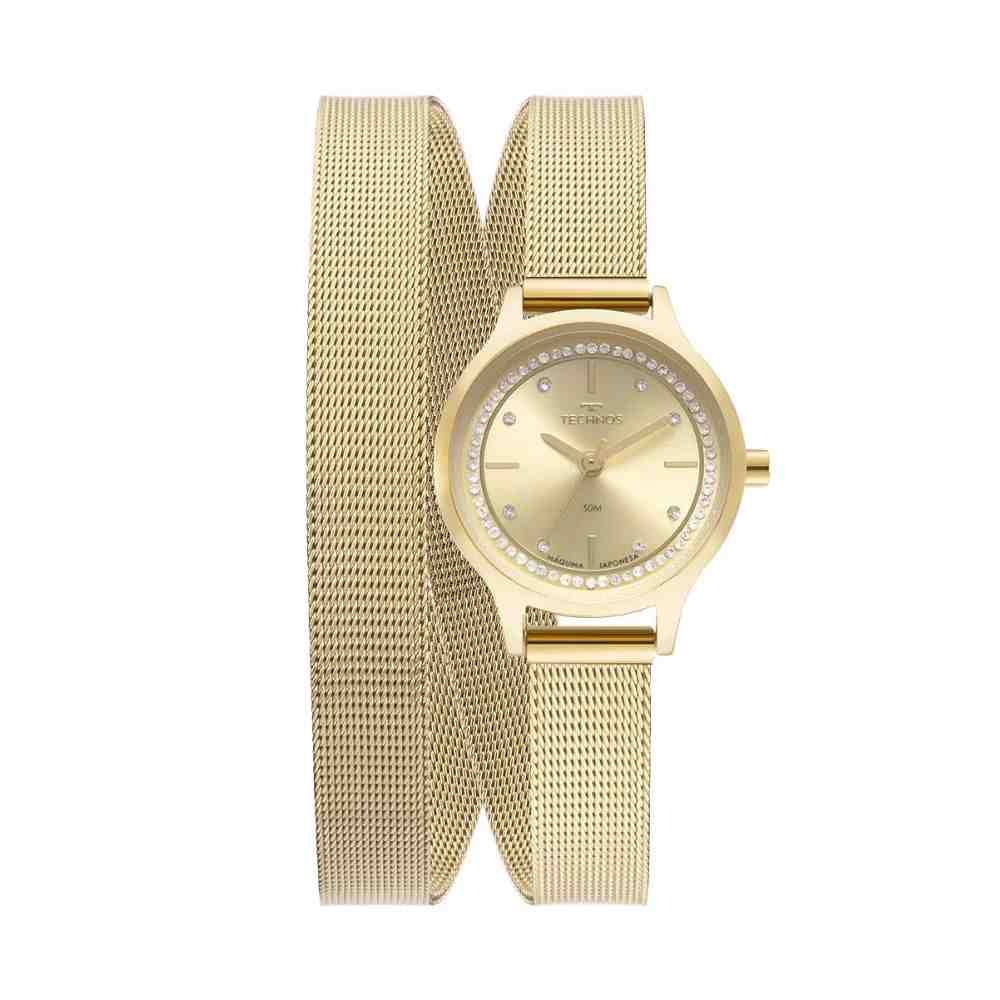 Relógio Dourado Feminino Technos Mini GL32AU/1X