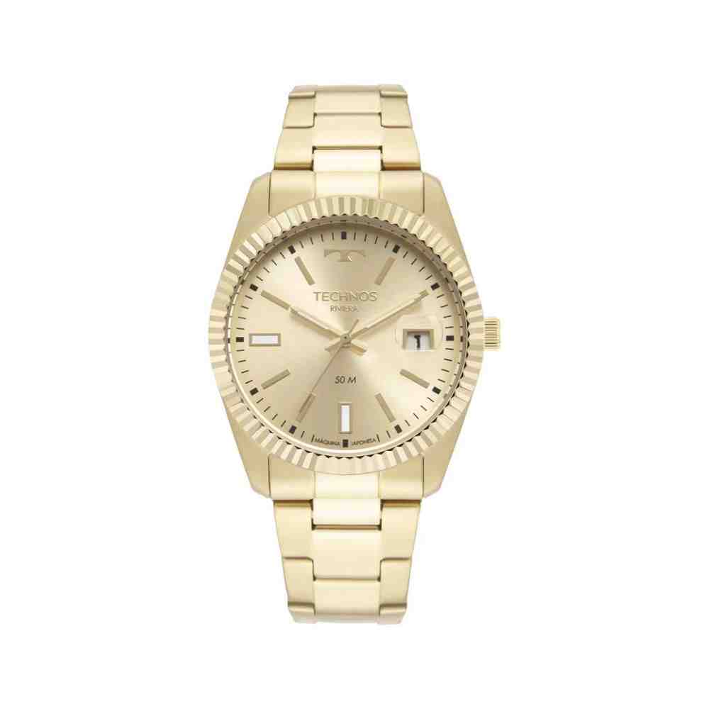 Relógio Dourado Feminino Technos Riviera 2115NAL/1X