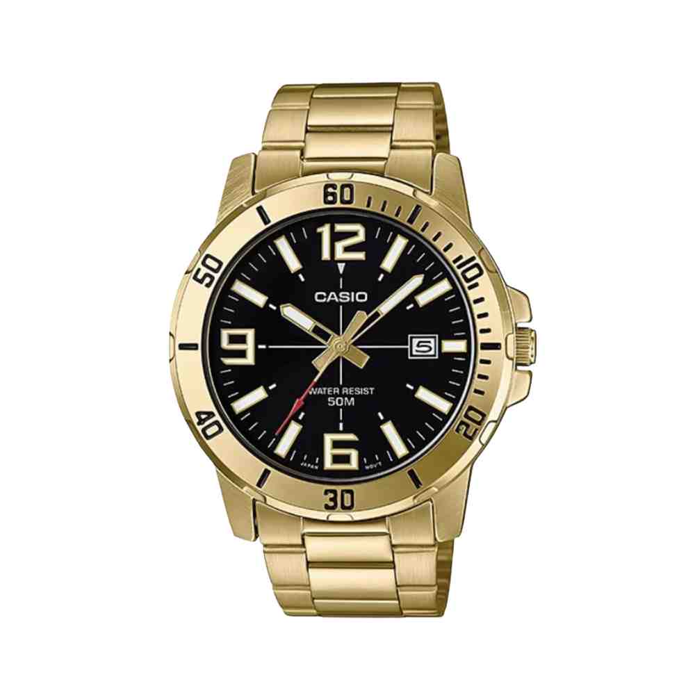 Relógio Dourado Masculino Casio MTP-VD01G-1BVUDF