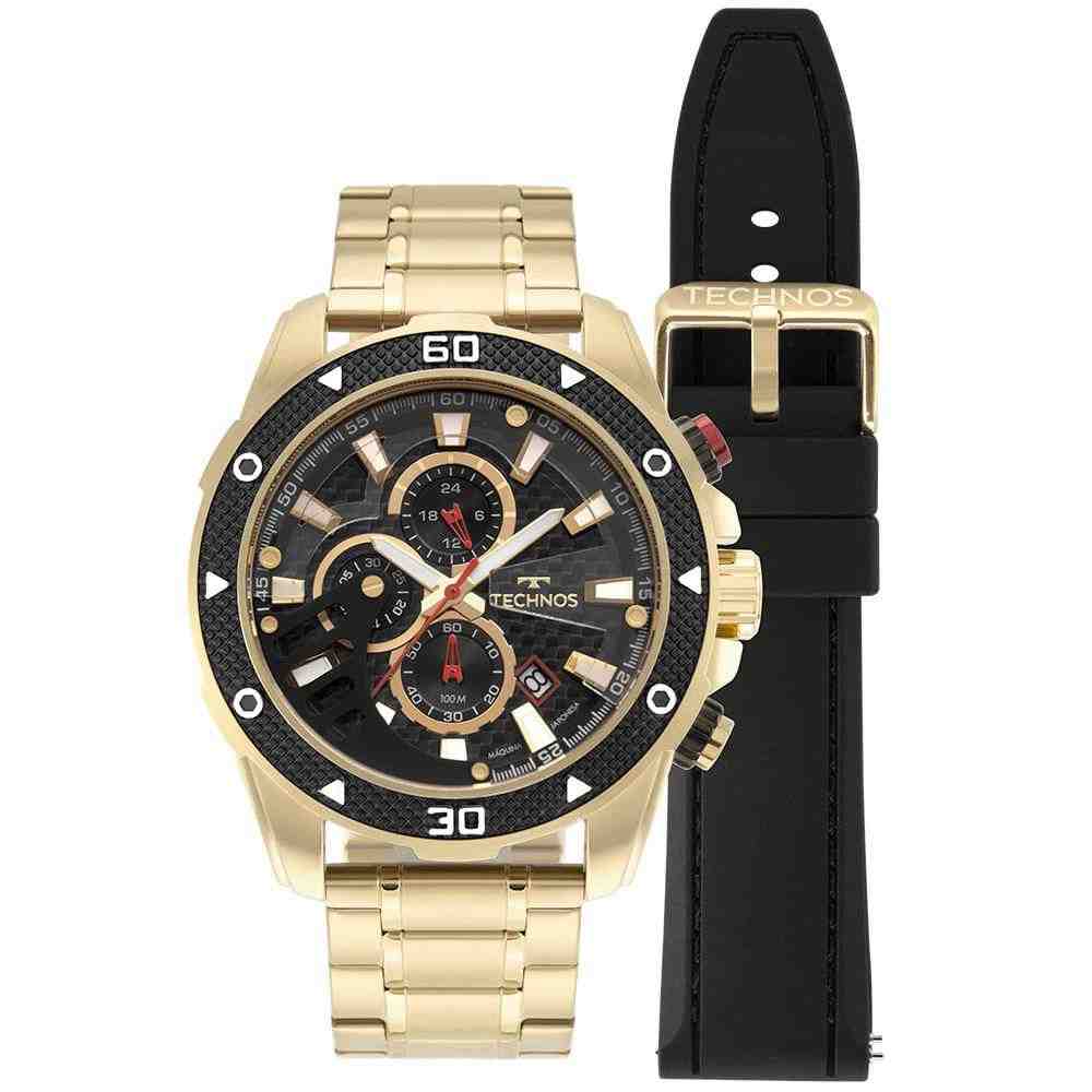 Relógio Technos Ts Carbon Dourado Masculino JS15FT/T1P