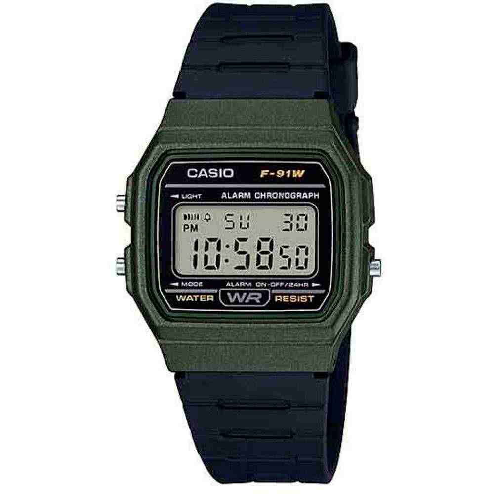 Relógio Preto Feminino Casio F-91WM-3ADF