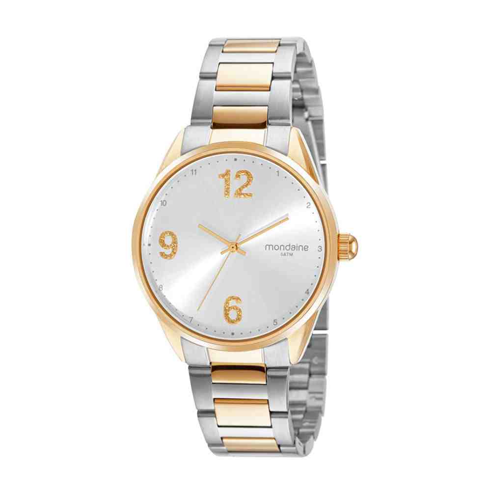 Relógio Mondaine Prata e Dourado Feminino 32446LPMVBE2