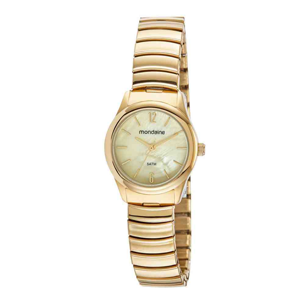 Relógio Dourado Feminino Mondaine 32457LPMVDE1