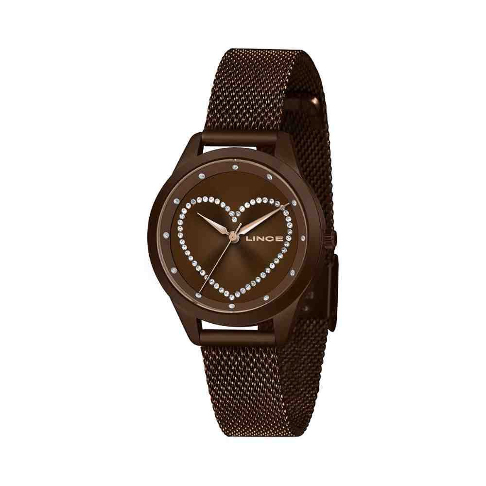 Relogio Marrom Feminino Lince Funny LRB4557L