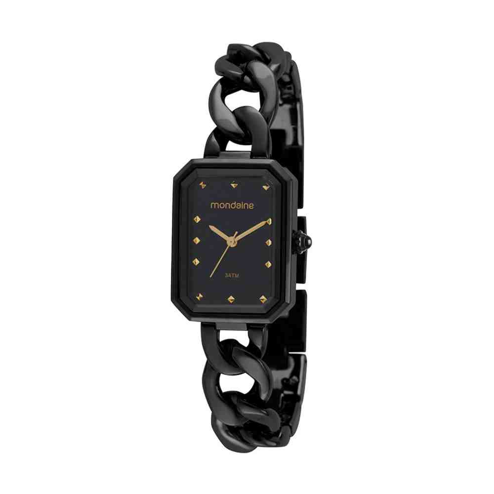 Relógio Preto Feminino Mondaine 32308LPMVPM2