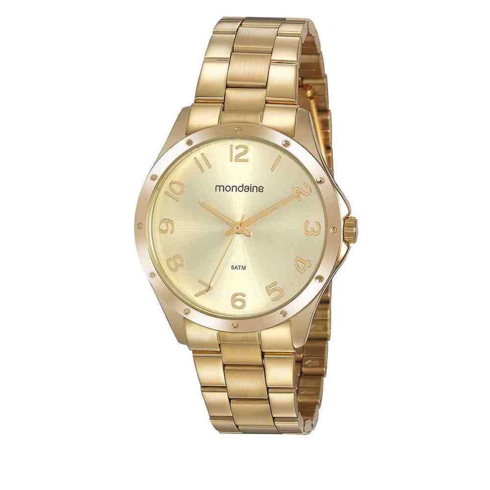 Relógio Mondaine Feminino Dourado 32213LPMVDE1