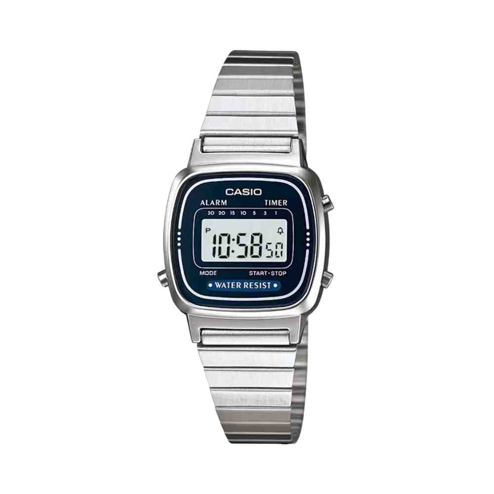 Relógio Casio Vintage Prata Feminino LA670WA-2DF-SC