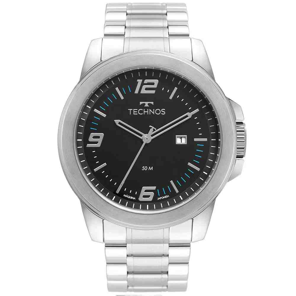 Relógio Prata Masculino Technos Racer 2115MNY/1A