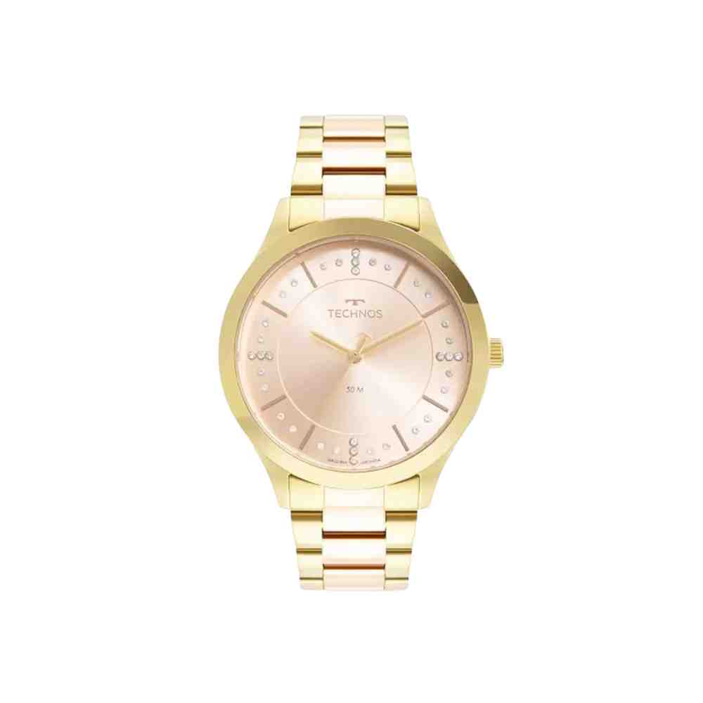 Relógio Technos Trend Rose e Dourado Feminino 2036MNH/1T