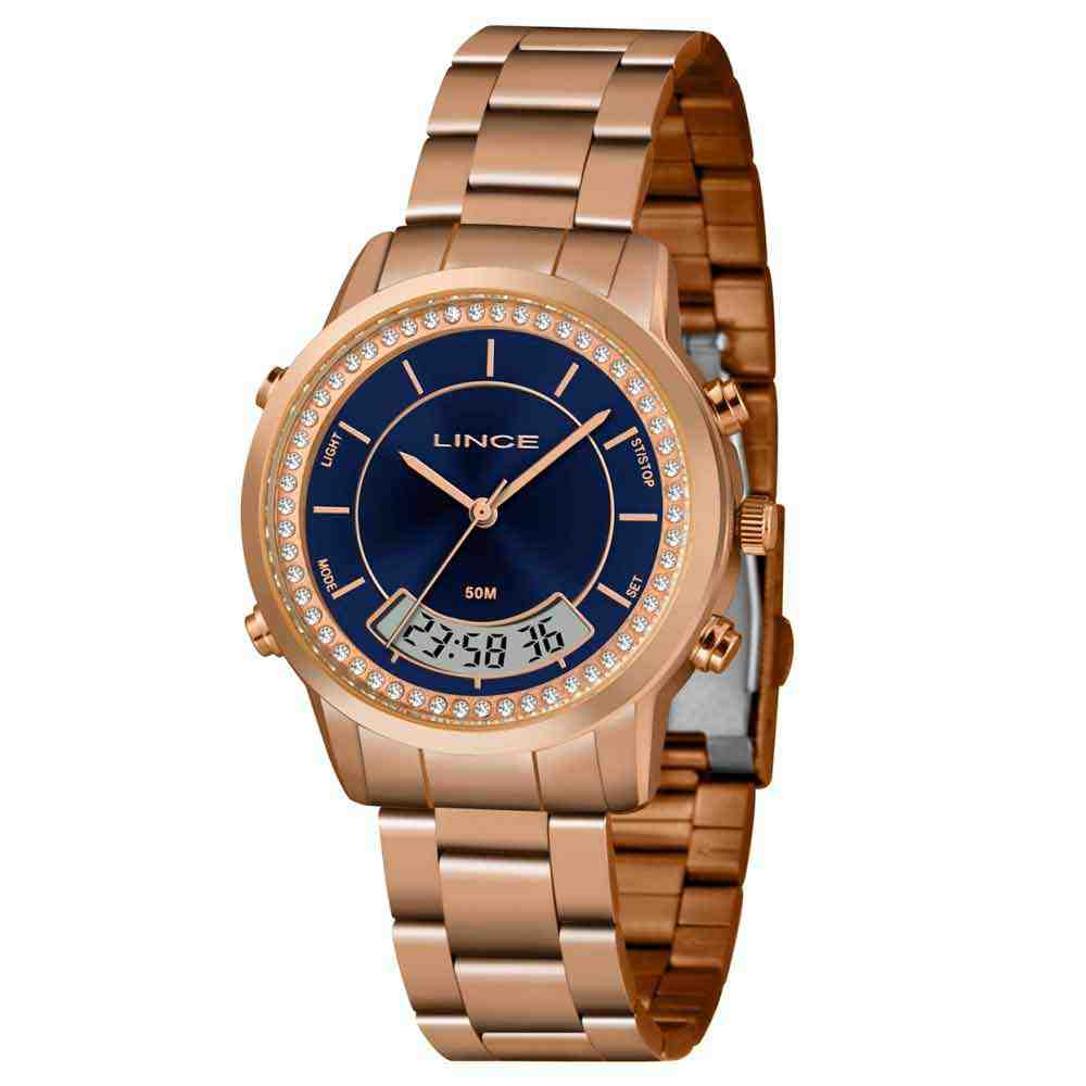 Relógio Rosé Feminino Lince LAR4640L