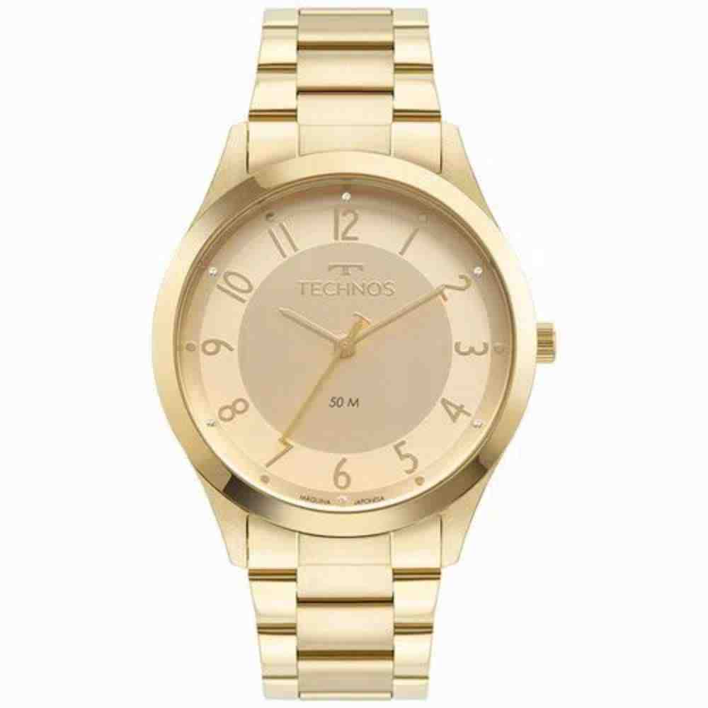 Relógio Dourado Feminino Technos Boutique 2036MQS/1X