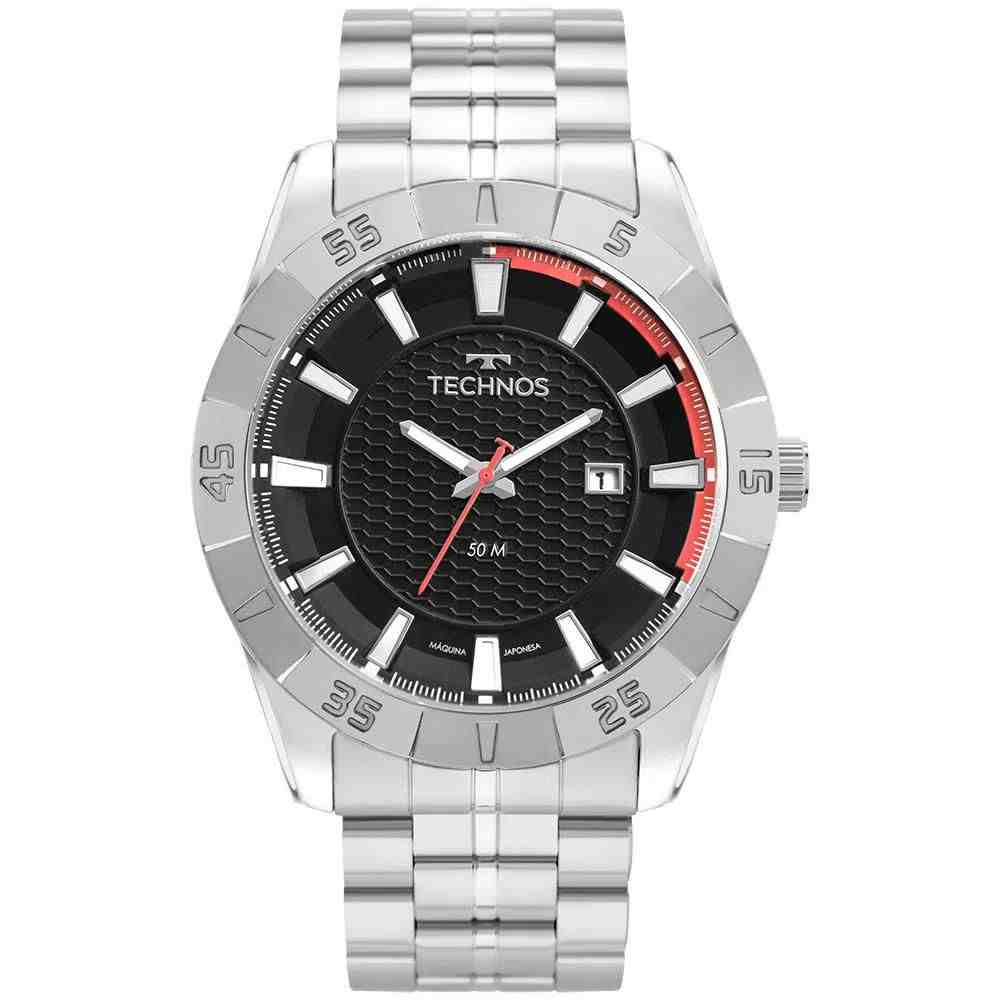 Relógio Prata Masculino Technos Racer 2115MYB/1P