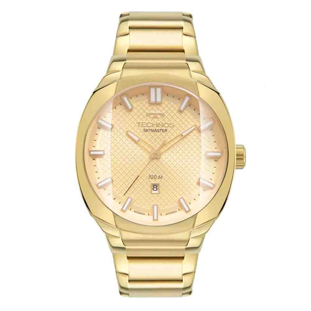 Relógio Dourado Masculino Technos Skymaster 2115NAA/1D