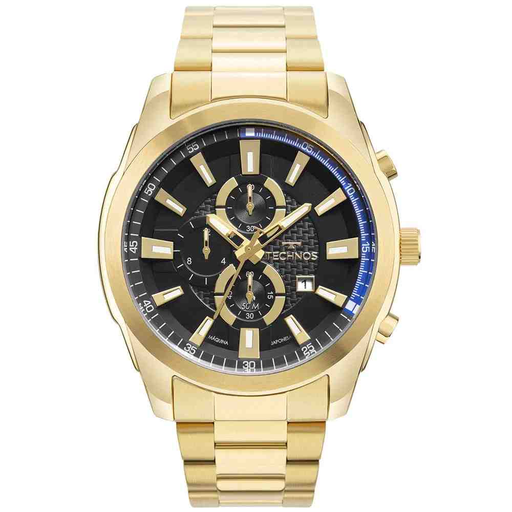 Relógio Dourado  Masculino Technos Skymaster OS1ABC/4P