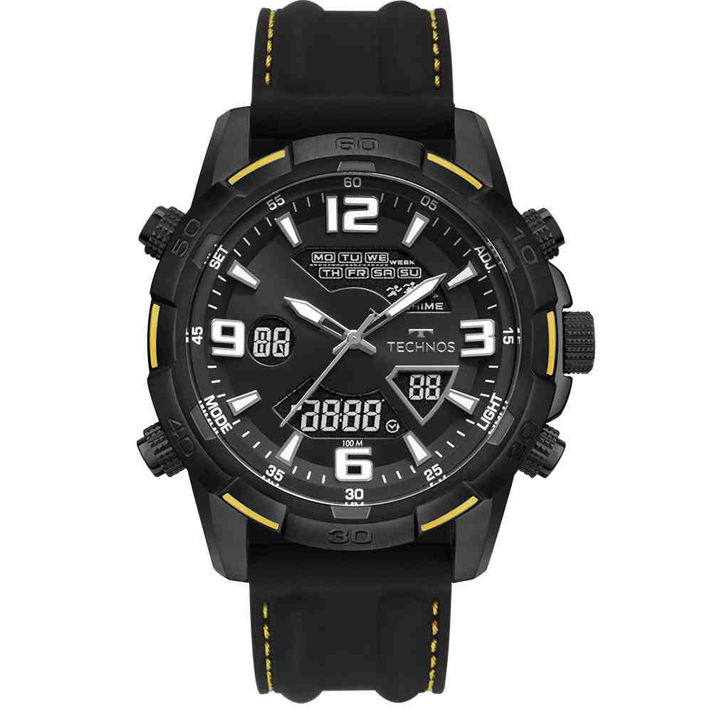 Relógio Preto Masculino Technos W23305ADA/2P