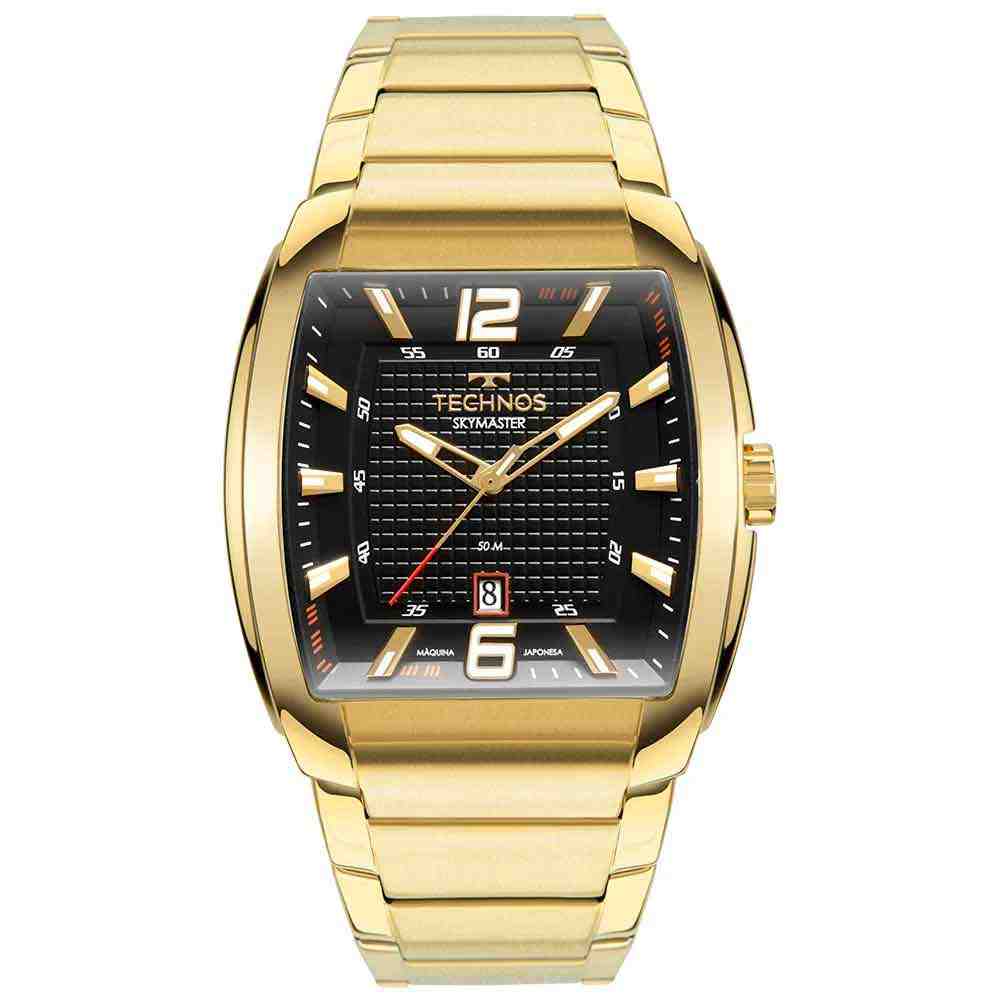 Relógio Dourado Masculino Technos Skymaster 2115MWJ/1P